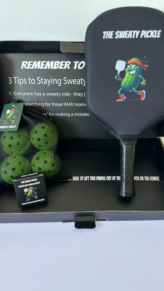 Pickleball Pack - Pickleball Paddle, Pickleball Cover, and Pickleballs - The Sweaty Pickle
