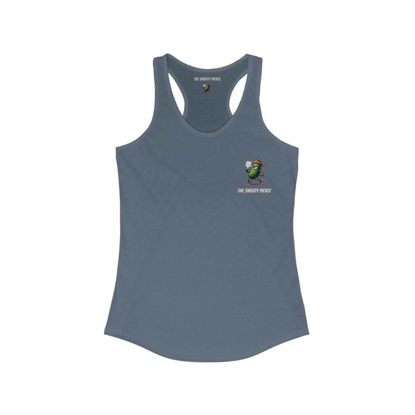 Women's Blue Soft Racerback Graphic Tank - The Sweaty Pickle