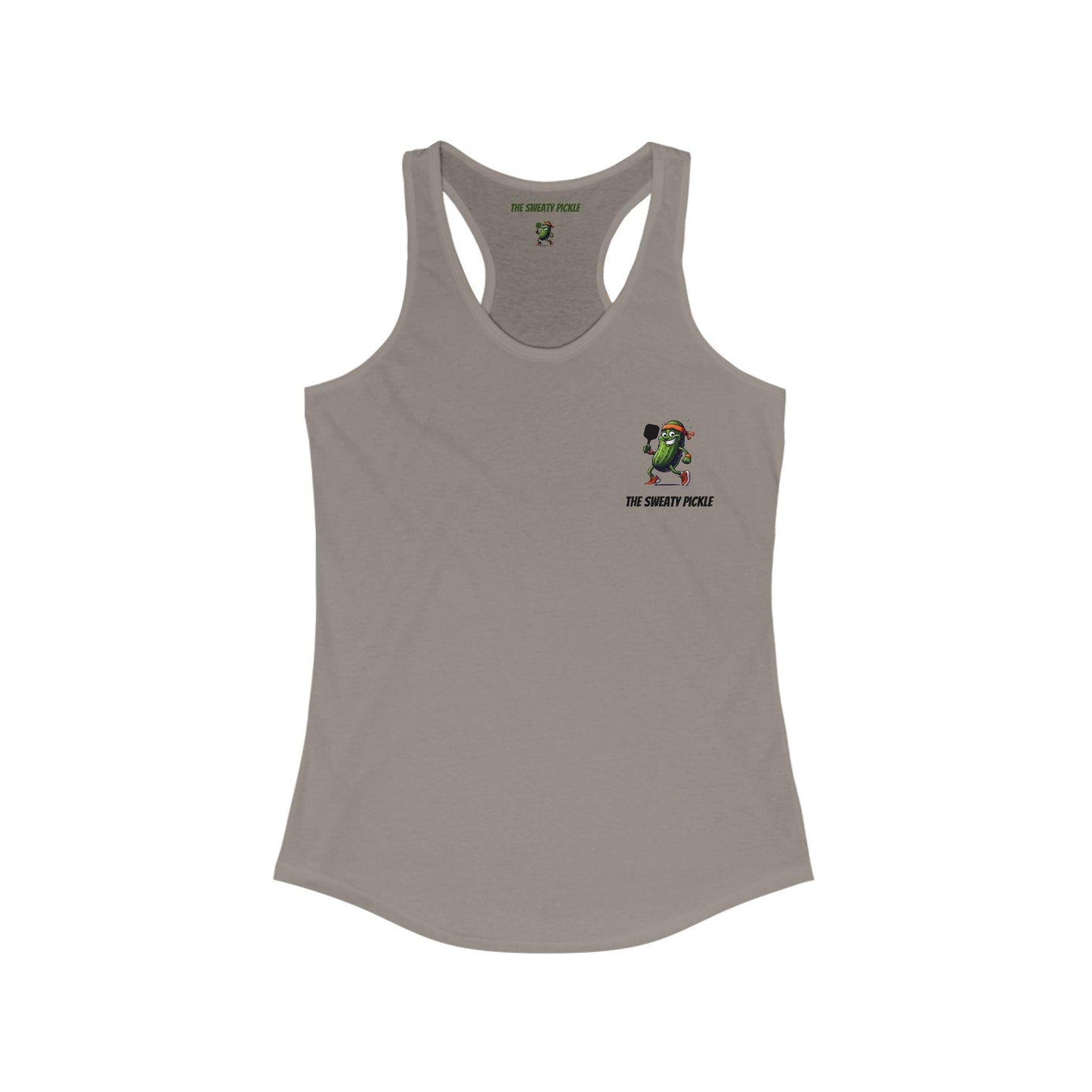 Women's grey Soft Racerback Graphic Tank - The Sweaty Pickle