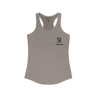 Women's grey Soft Racerback Graphic Tank - The Sweaty Pickle